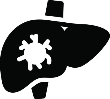 Web için karaciğer simgesi, vektör illüstrasyonu 