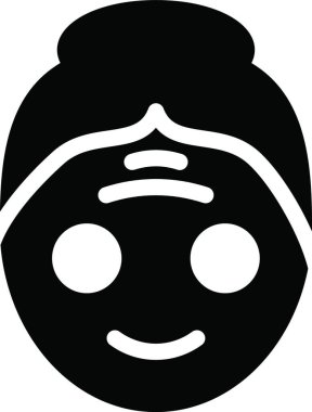 Web için bayan simgesi, vektör illüstrasyonu 