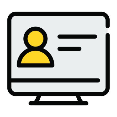 Web için görev simgesi, vektör illüstrasyonu 