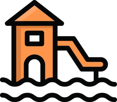 Web için su kaydırma simgesi, vektör illüstrasyonu 