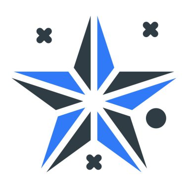 Yıldız sembolü kutsal kişilerin resmi, vektör çizim     