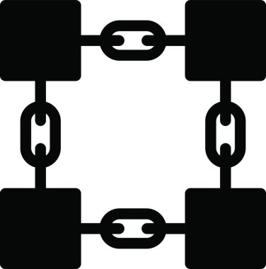 blockchain, renkli vektör illüstrasyonu 