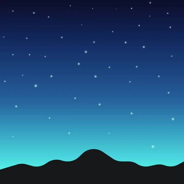 Noční Obloha Pozadí Vektor Ilustrace — Stockový vektor