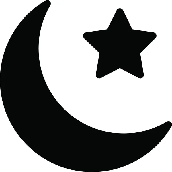 Moon Star Icon Vector Illustration — Image vectorielle