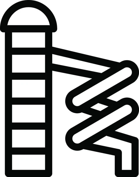 Wasserrutsche Web Icon Vektor Illustration — Stockvektor