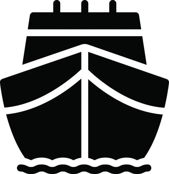 Boat Web Icon Vector Illustration — Stok Vektör