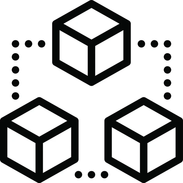 Icono Cubos Ilustración Vectorial — Vector de stock