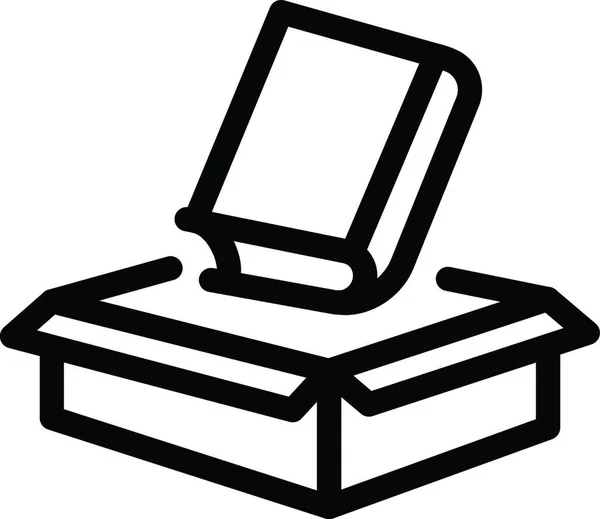 Box Book Web Icon Vector Illustration — Stock Vector