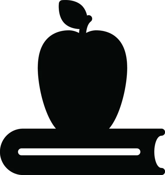 Pomme Icône Vecteur Illustration — Image vectorielle