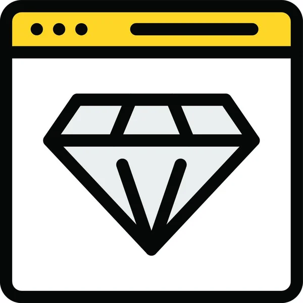 Berlian Gambar Vektor Berwarna - Stok Vektor