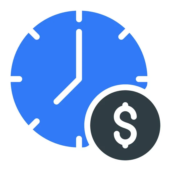 Time Money Icon Vector Illustration — Stock Vector