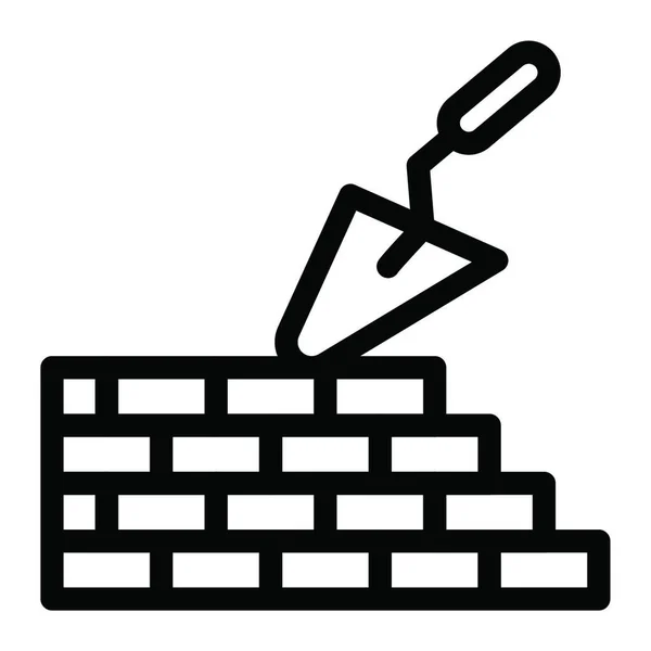 Brick Wall Icon Vector Illustration — Stock Vector
