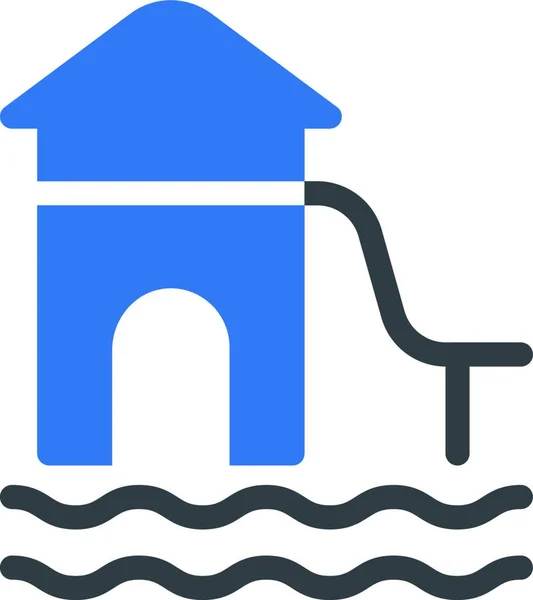 Water Icon Web Vector Illustration — Stock Vector
