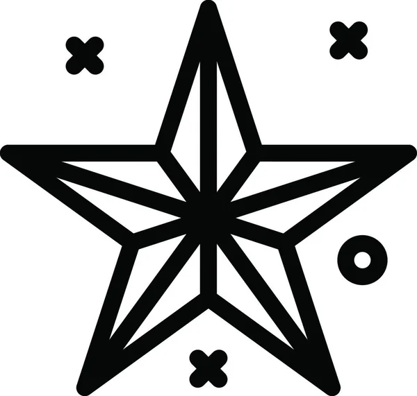 Stjärna Ikon Vektor Illustration Enkel Design — Stock vektor