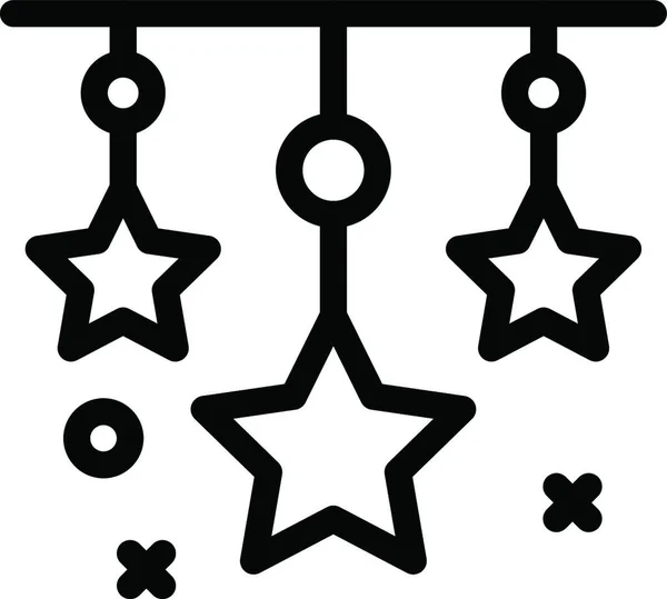 Estrellas Icono Decoración Ilustración Vectorial Diseño Simple — Vector de stock