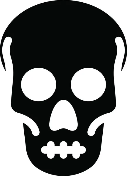 Icona Del Cranio Morto Disegno Semplice Illustrazione Vettoriale — Vettoriale Stock