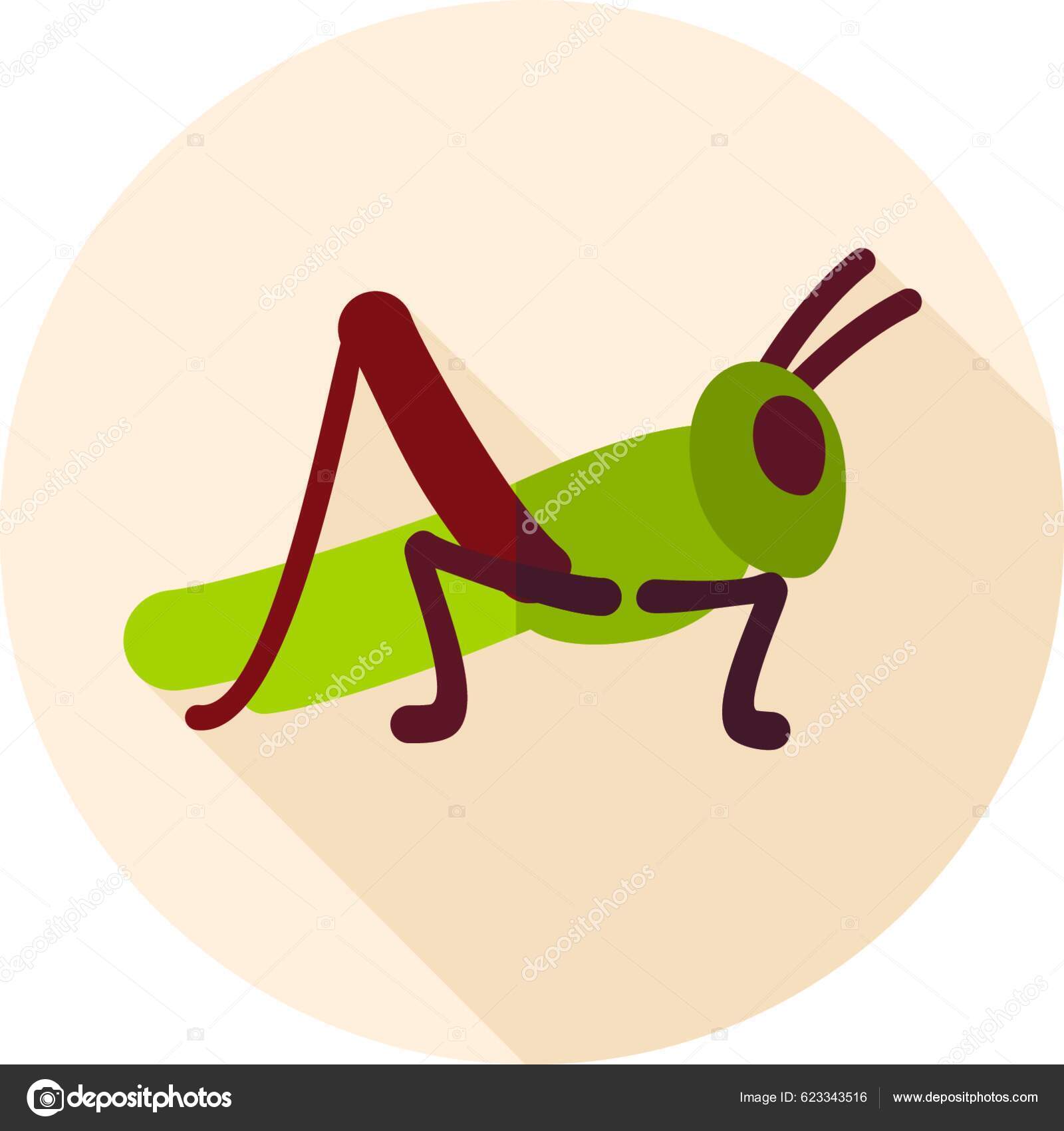 Grasshopper Locust Icon Vector Illustration Vector de stock por ©YAY ...