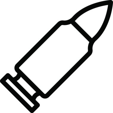 Ana hatlı mermi, basit vektör çizimi