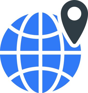 küresel simge vektör çizim 