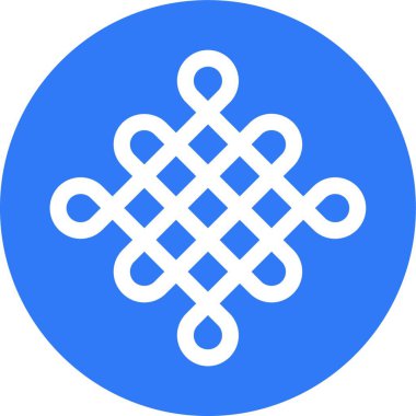 Mavi çemberde Kelt haçı, basit vektör illüstrasyonu