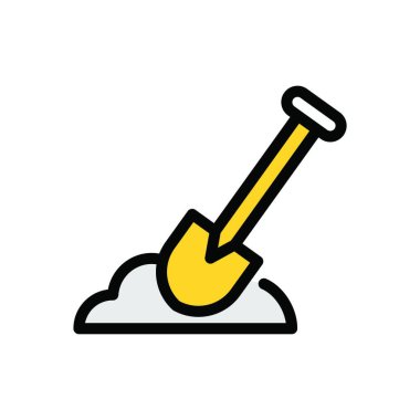 shovel, simple vector illustration 