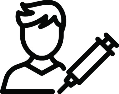 Aşılama simgesi vektör illüstrasyonu 