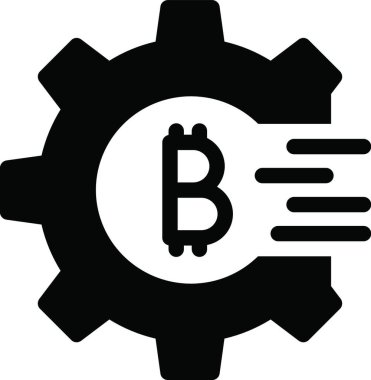 Bitcoin simgesi vektör illüstrasyonu 