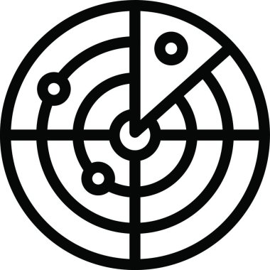 radar simgesi vektör illüstrasyonu