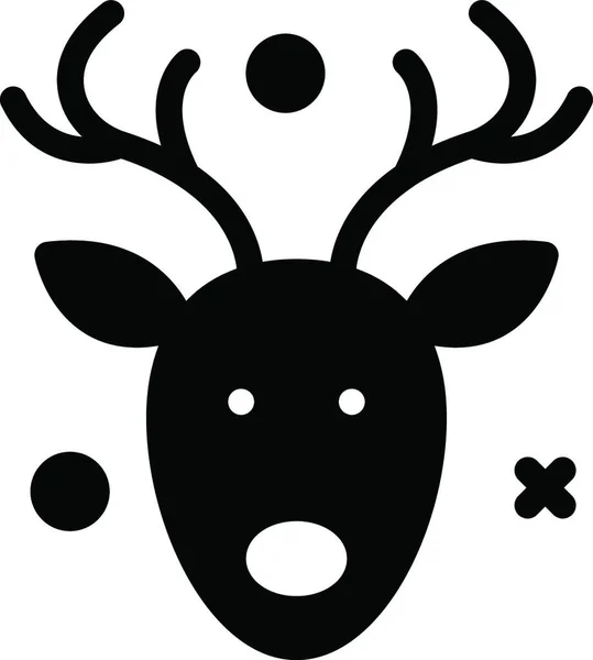 Reindeer Icon Vector Illustration — Stock Vector