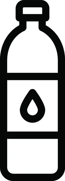 Illustrazione Vettoriale Icona Bottiglia Acqua — Vettoriale Stock