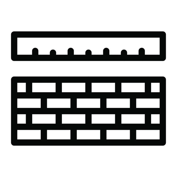 Brick Icon Vector Illustration — Stock Vector