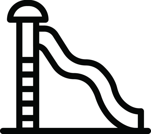 Water Slide Web Icon Vector Illustration — Stock Vector
