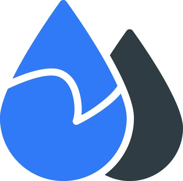 Agua Icono Vector Ilustración — Vector de stock