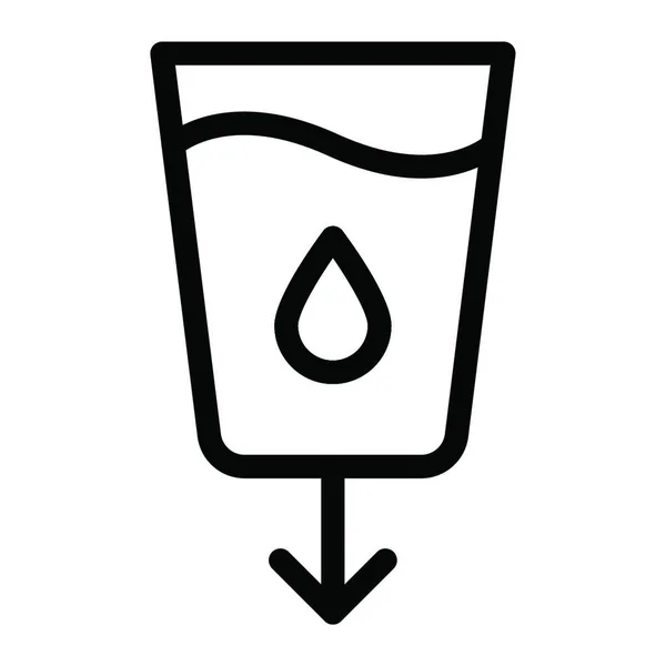 Vektorová Ilustrace Ikony Vody — Stockový vektor