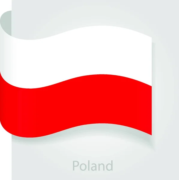 Bandeira Polónia Ilustração Vetorial —  Vetores de Stock