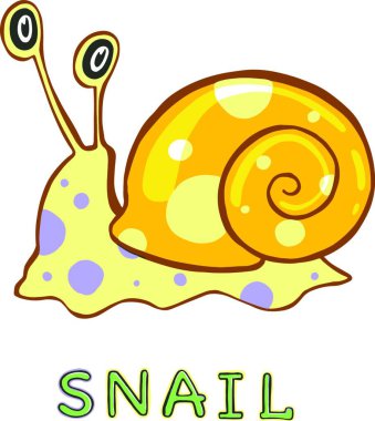 bir Salyangoz simgesi vektör çizimi 