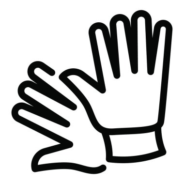 Beyaz arka plan üzerinde izole eldivenler simgesi