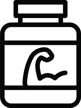 protein ikonu vektör illüstrasyonu