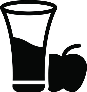 elma suyu ikonu vektör illüstrasyonu