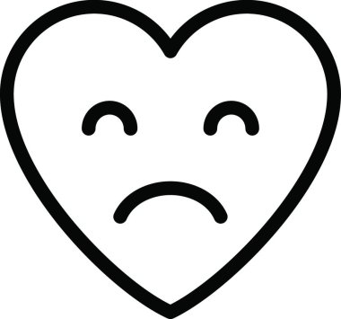 mutsuz yüz simgesi vektör illüstrasyonu