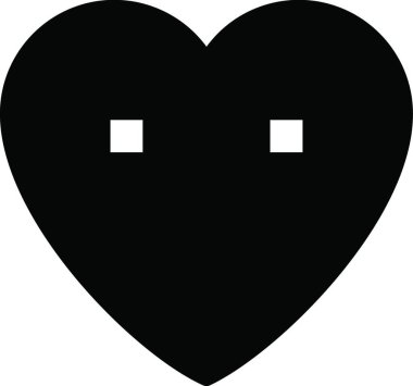 kalp fa ikon vektör illüstrasyonu ce 