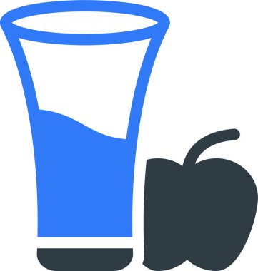 elma suyu ikonu vektör illüstrasyonu 