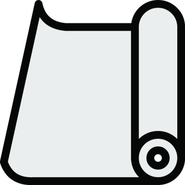 Yoga Mat simgesi, vektör çizim