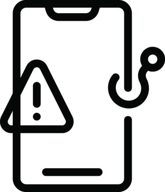 siber suç web simgesi vektör illüstrasyonu