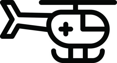 Helikopter web simge vektör çizim