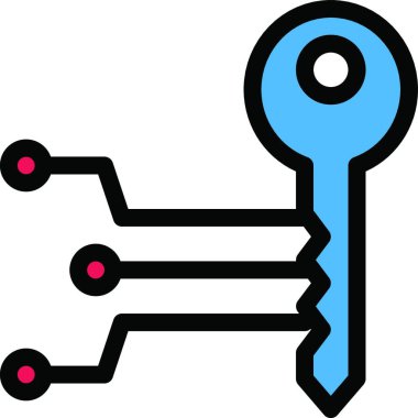kilit web simge vektör çizim