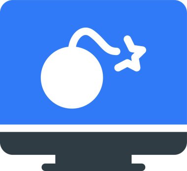 tehdit simgesi vektör illüstrasyonu 