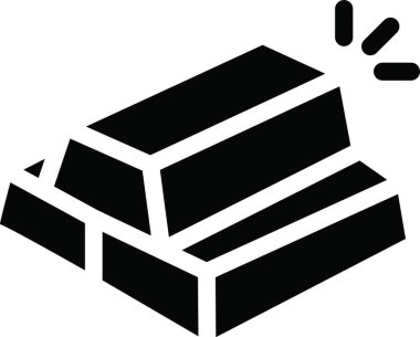 ingot ağ simgesi, vektör illüstrasyonu 