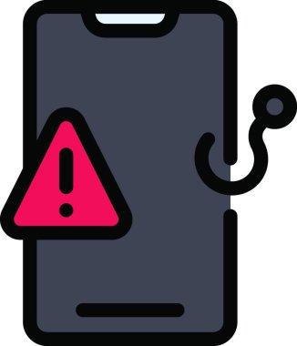 siber suç web simgesi, vektör illüstrasyonu 