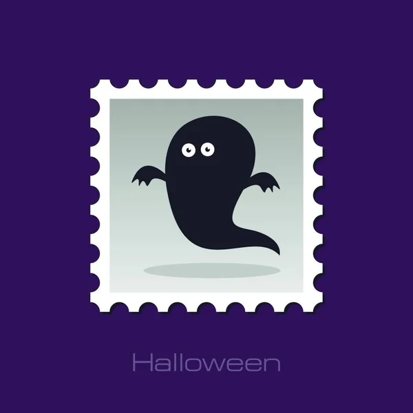 Halloween Ghost Stamp Vector Illustration — Stock Vector